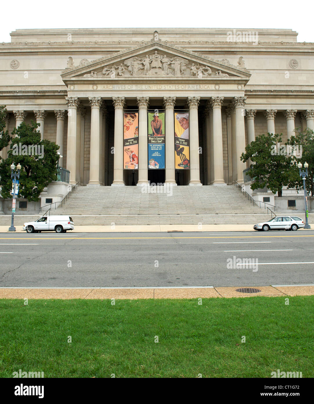 National Archives Gebäude in Washington DC, USA. Stockfoto