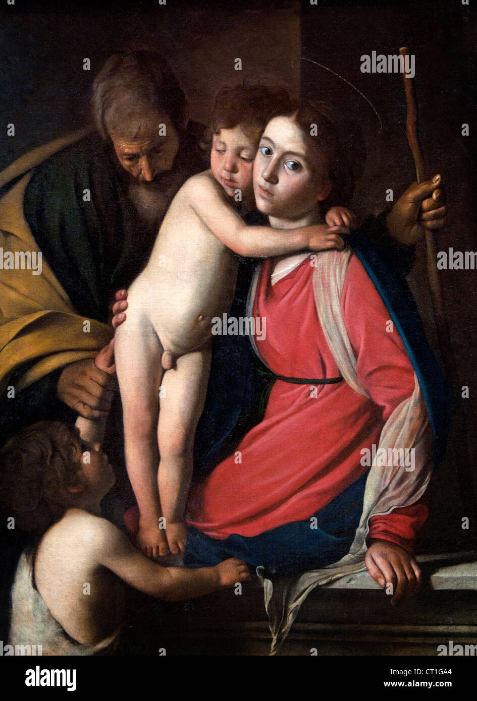 Die Heilige Familie mit dem Kind Johannes der Täufer 1602 Caravaggio Michelangelo Merisi Italien Italienisch Stockfoto