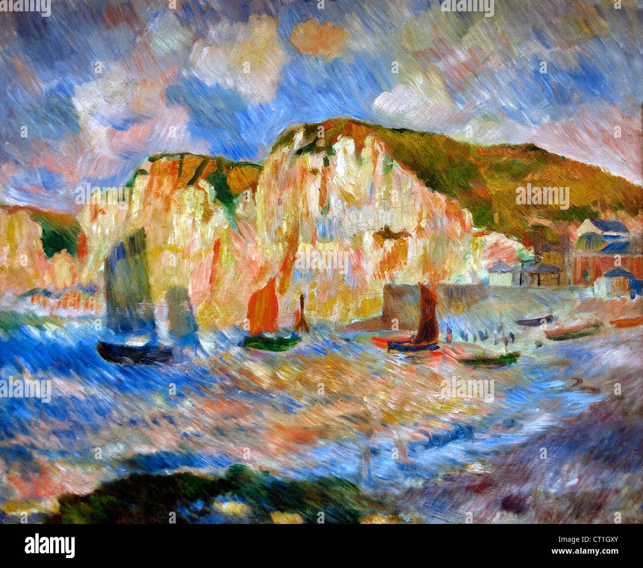 Meer und Klippen 1885 Pierre Auguste Renoir 1841-1919 Französisch impressionistischen Frankreich Stockfoto