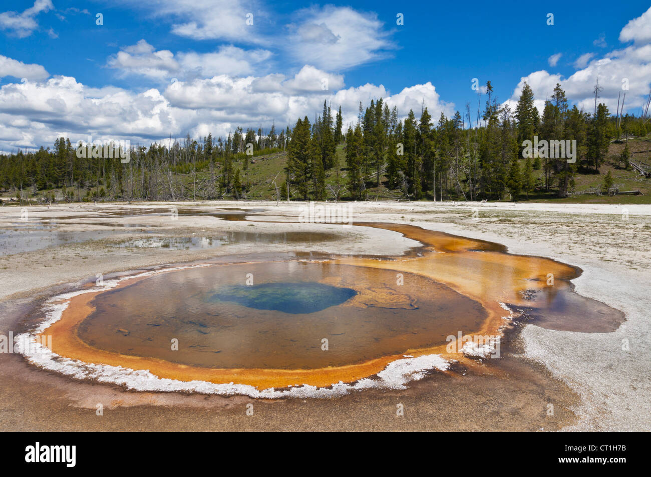 chromatischer Pool oberen Geysir-Becken Yellowstone Nationalpark Wyoming Vereinigte Staaten von Amerika Stockfoto