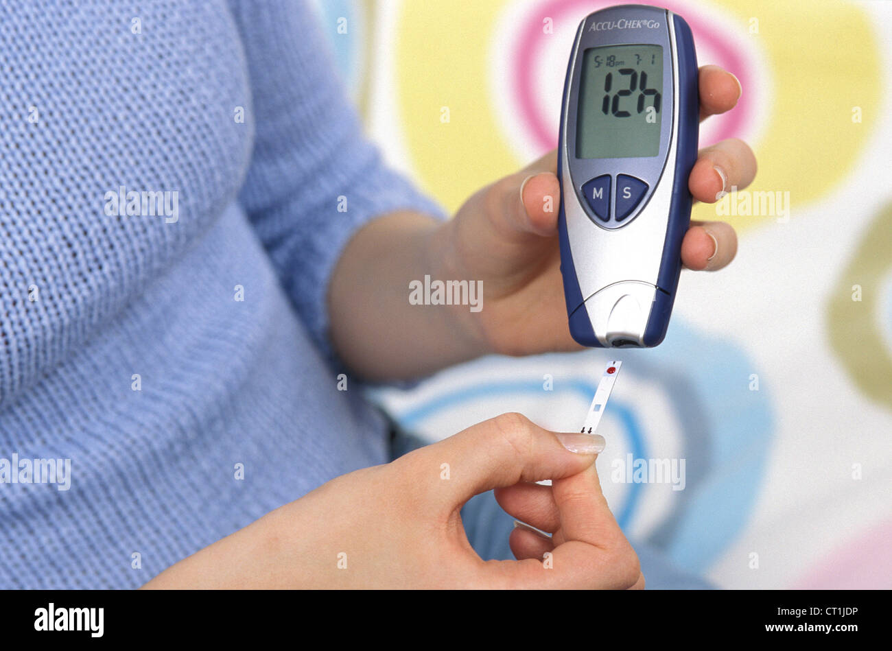 TEST FÜR DIABETES Stockfoto