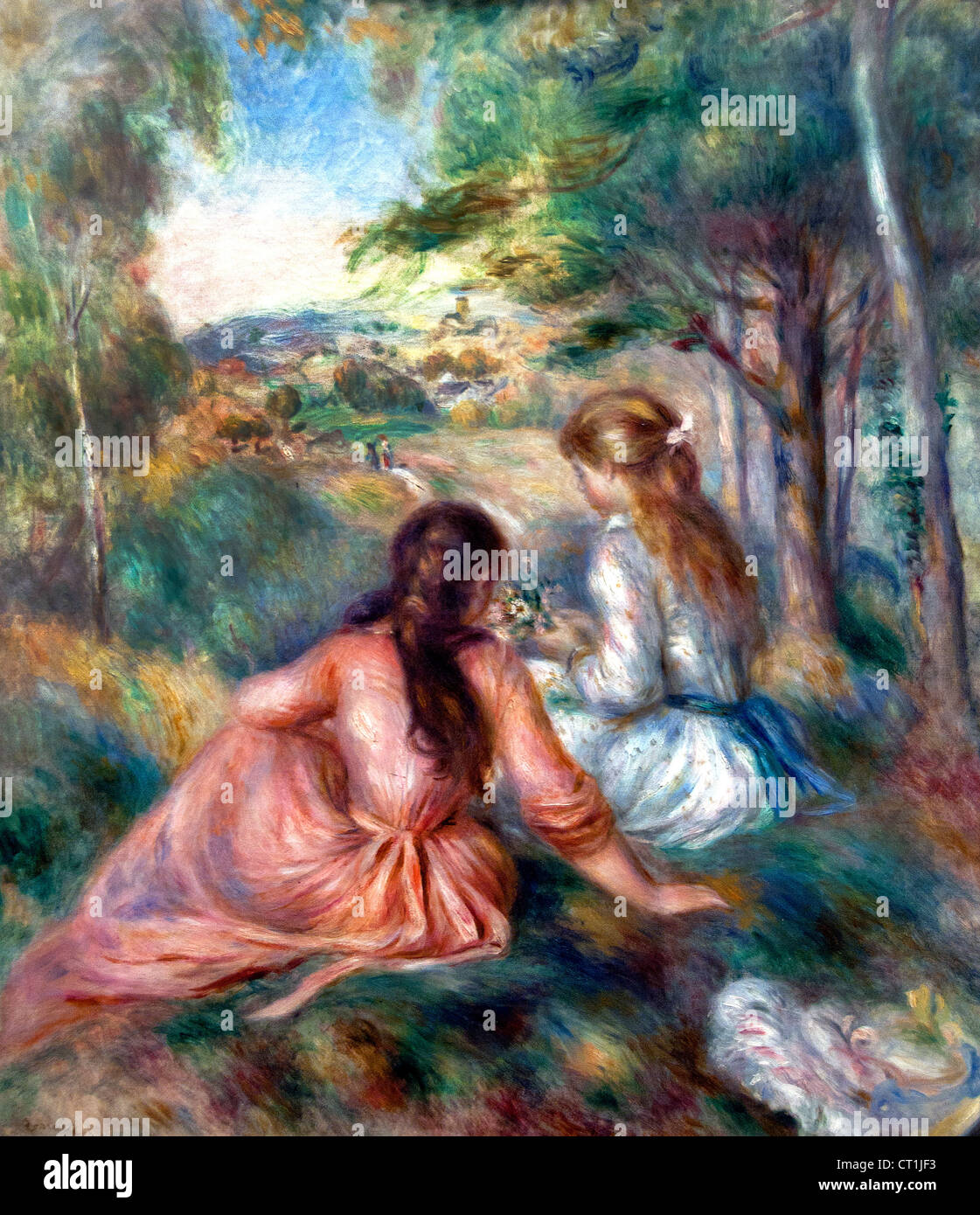 In der Wiese 1888 Pierre Auguste Renoir 1841-1919 Französisch impressionistischen Frankreich Stockfoto