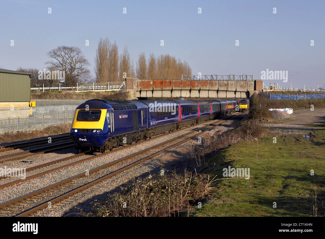 erste große westliche HST bei Challow auf great Western Hauptstrecke Stockfoto