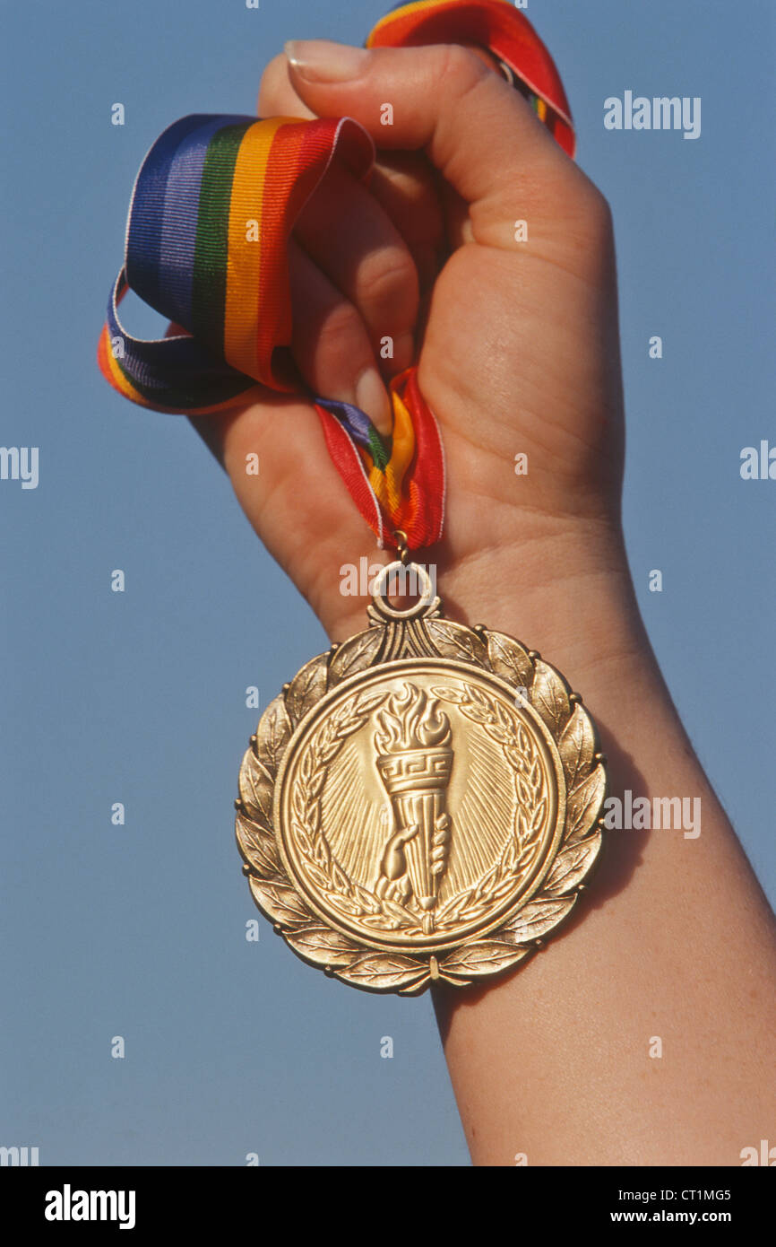 Goldmedaille Stockfoto