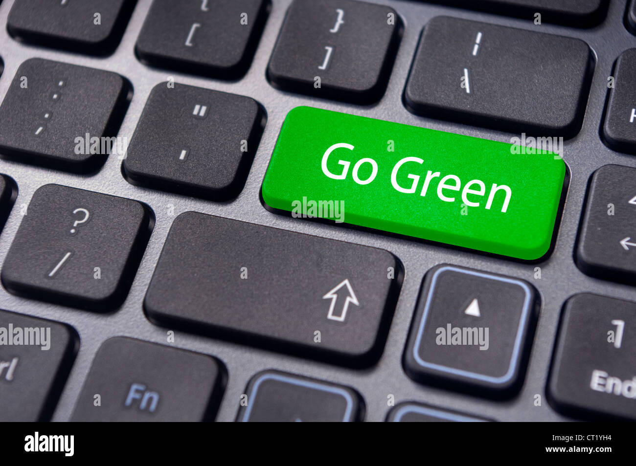 Konzepte von Go grün, mit einer Nachricht auf enter-Taste der Tastatur Stockfoto