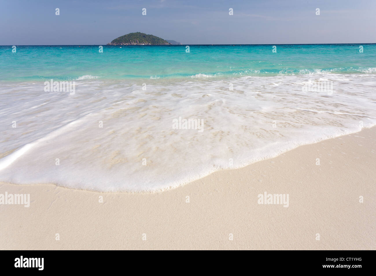 tropischen Sandstrand Seascape, Ko Similan Island, Thailand Stockfoto