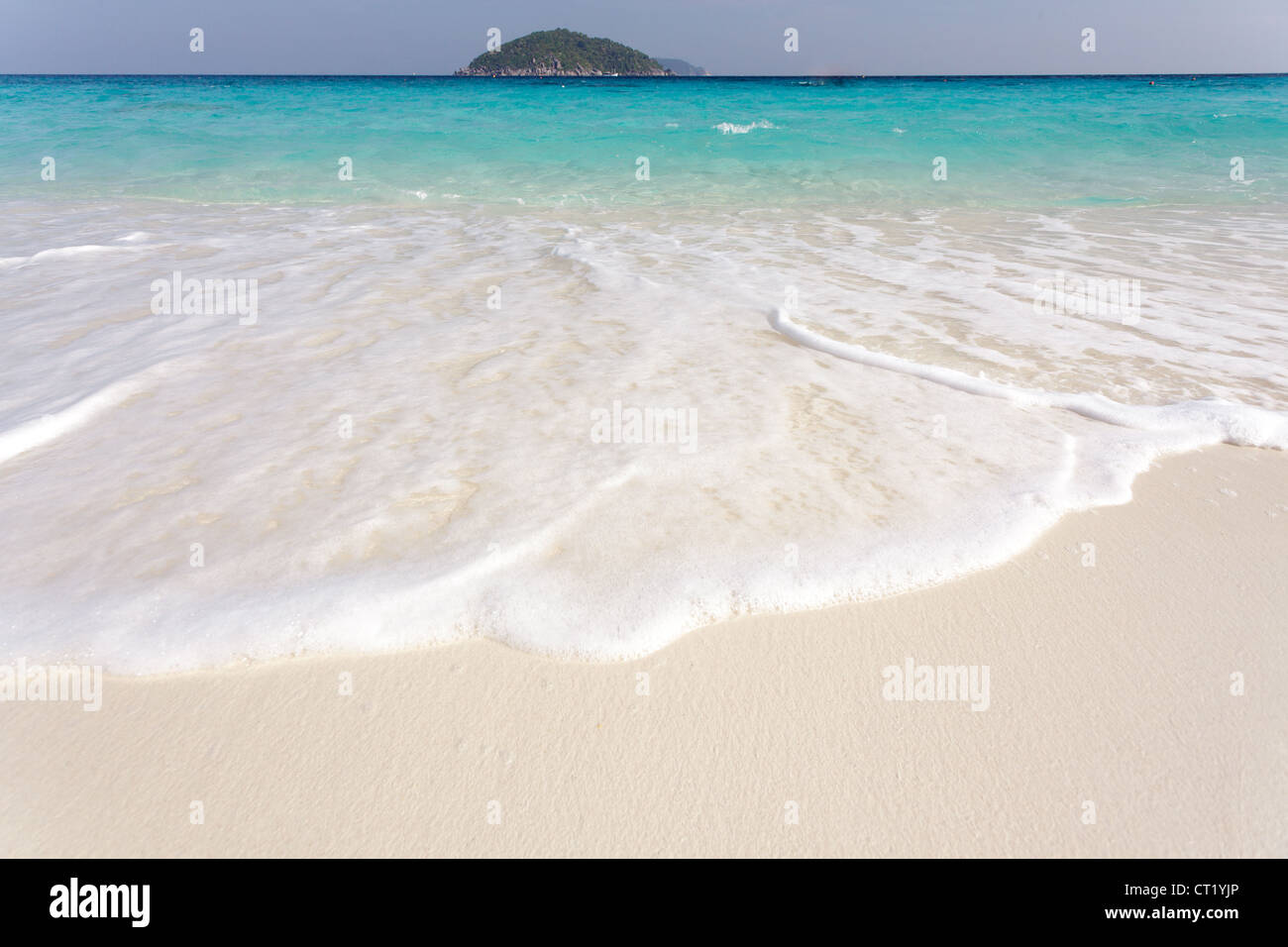tropischen Sandstrand Seascape, Ko Similan Island, Thailand Stockfoto