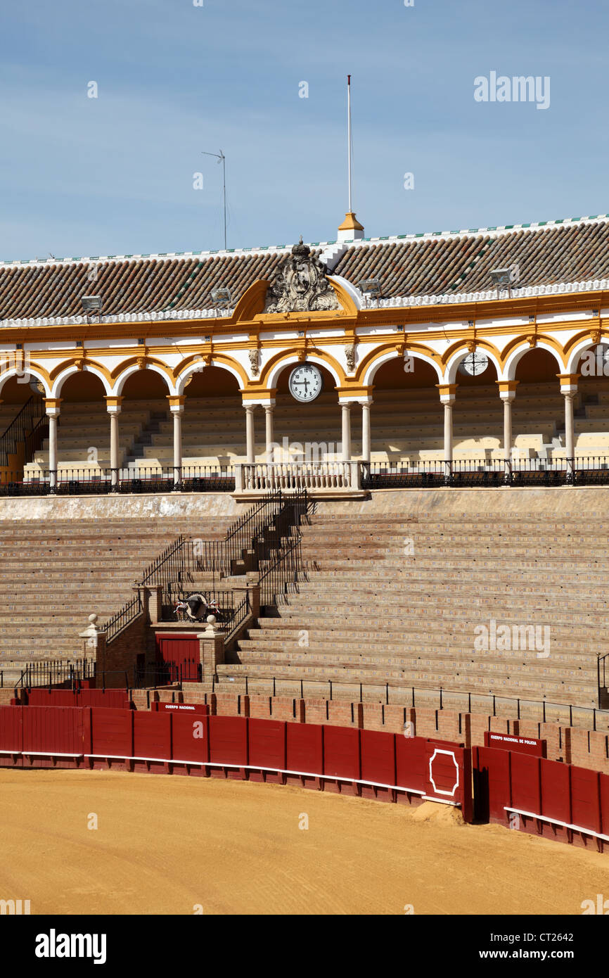 Stierkampfarena (Plaza de Toros) in Sevilla, Andalusien Spanien Stockfoto