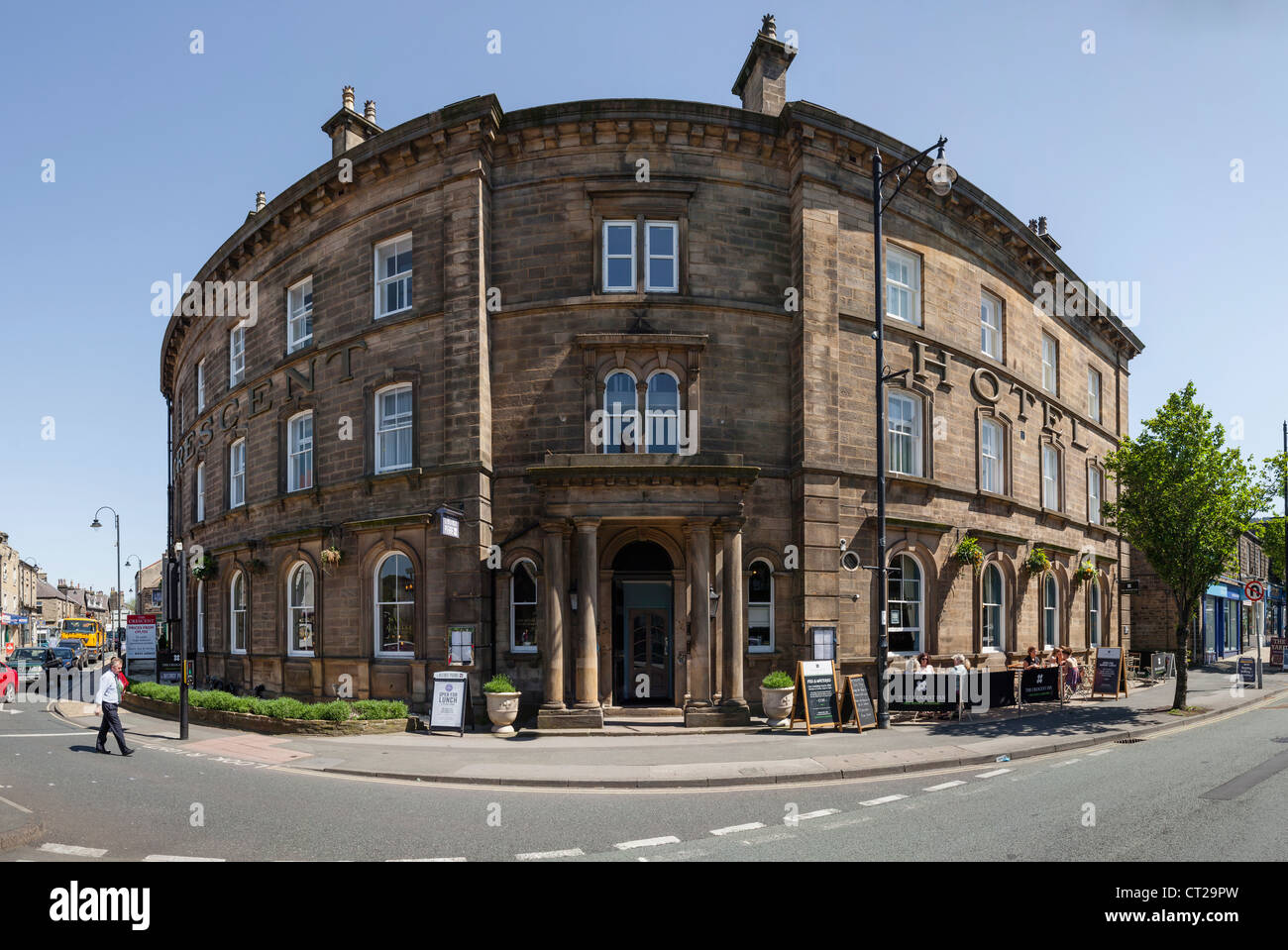 Crescent Hotel, Ilkley Stadtzentrum, gebaut im Jahre 1861. Stockfoto