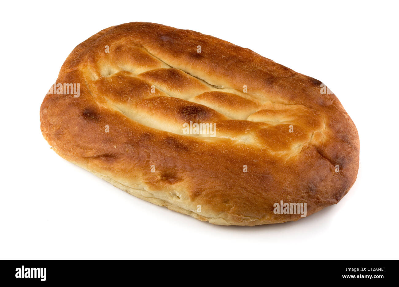 Östliche traditionelle hausgemachte Brot isoliert Matnakash auf weiss Stockfoto