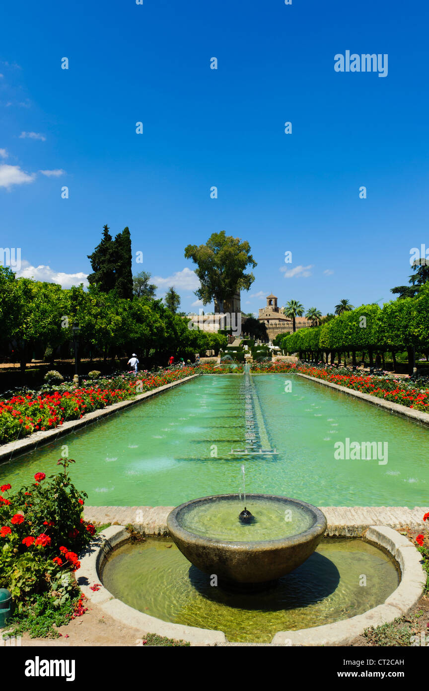 Alcázar de Los Reyes Cristianos-Córdoba Stockfoto