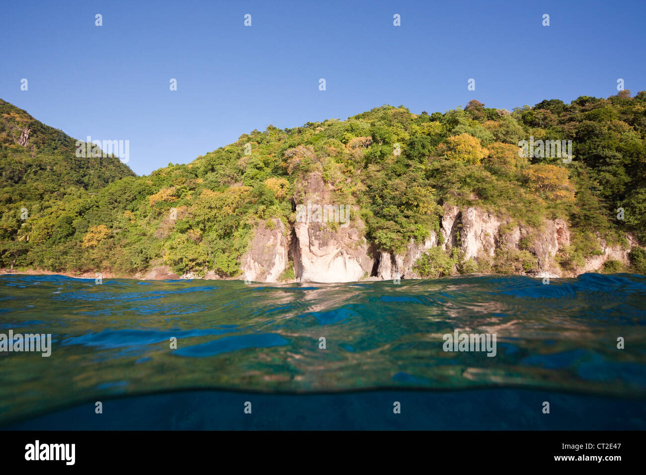 Küste von Dominica, Karibik, Dominica Stockfoto