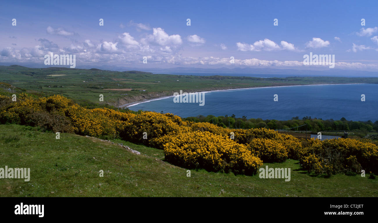 Porth Neigwl Strand (Hells Mouth) aus Rhiw Cardigan Halbinsel Gwynedd North Wales UK Stockfoto