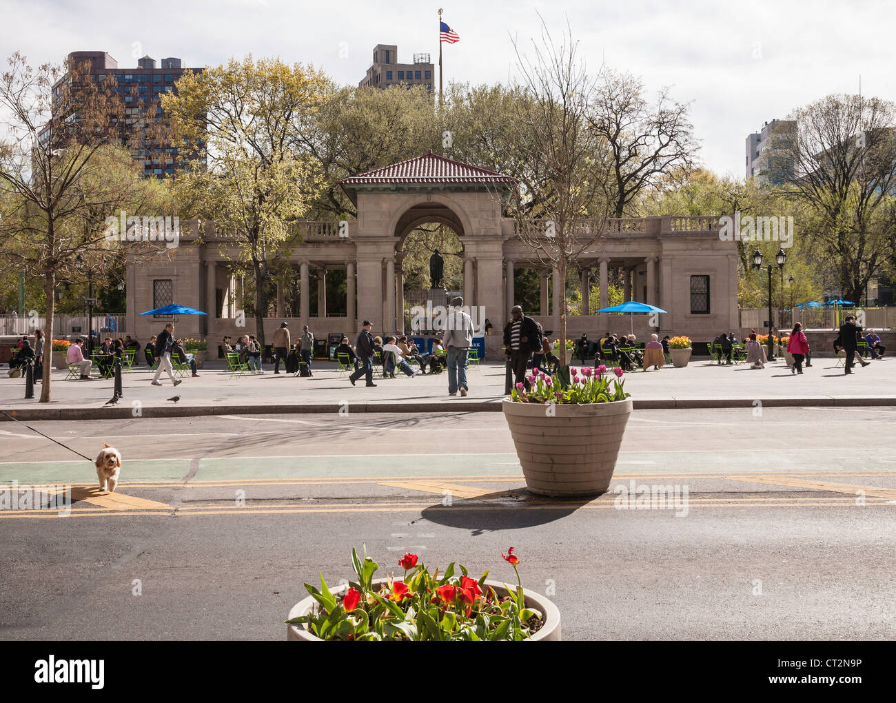 Union Square Park, Plaza und Pavillon (Bandshell), NYC Stockfoto