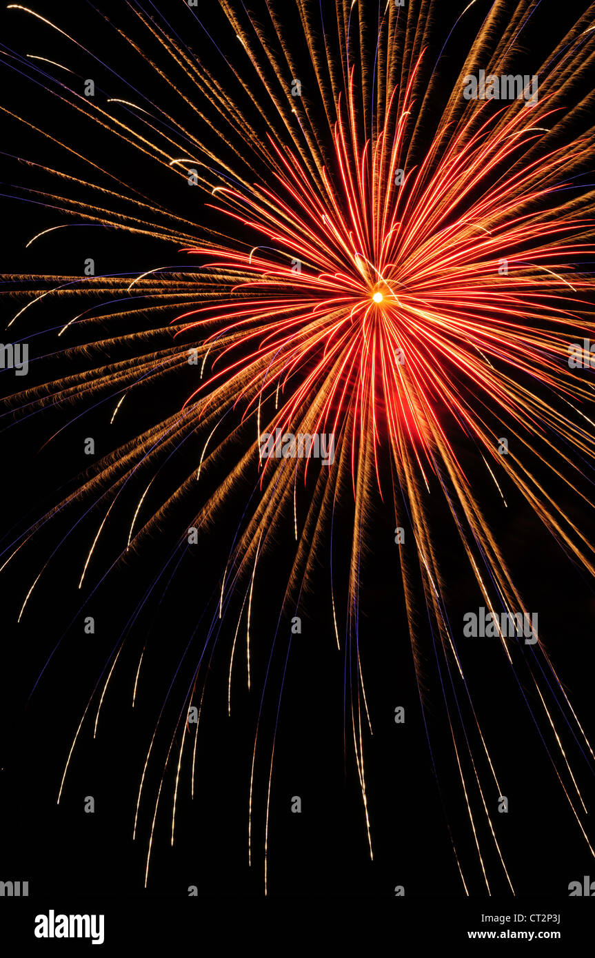 Moment der pyrotechnischen Brillanz Stockfoto