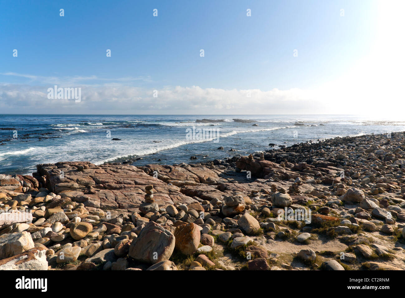 Blick über den Indischen Ozean vom Kap der guten Hoffnung, Südafrika Stockfoto