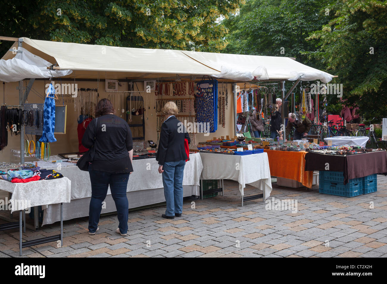 Donnerstagsmarkt Hackescher Markt, Berlin, Deutschland Stockfoto