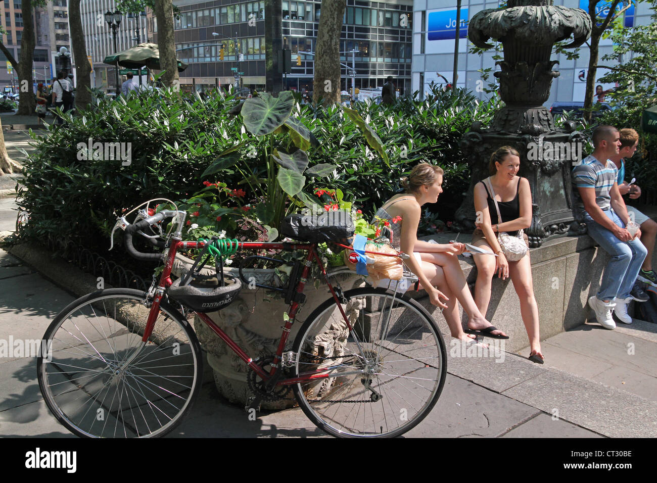 Bryant Park in Manhattan, 42nd Street und 6th Avenue Stockfoto