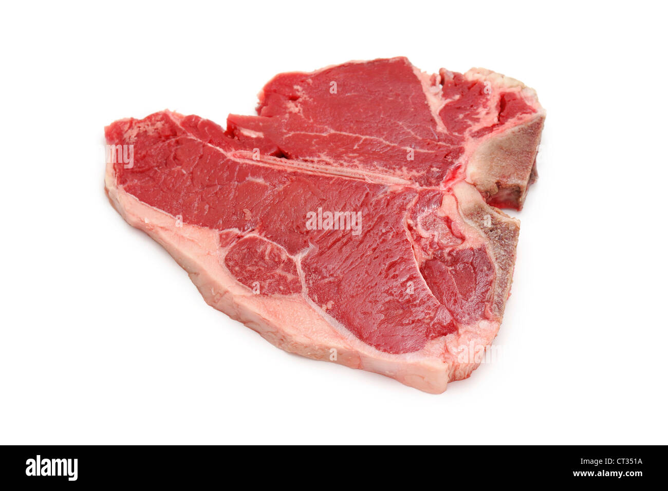 Rohes Steak, t-Bone Stockfoto