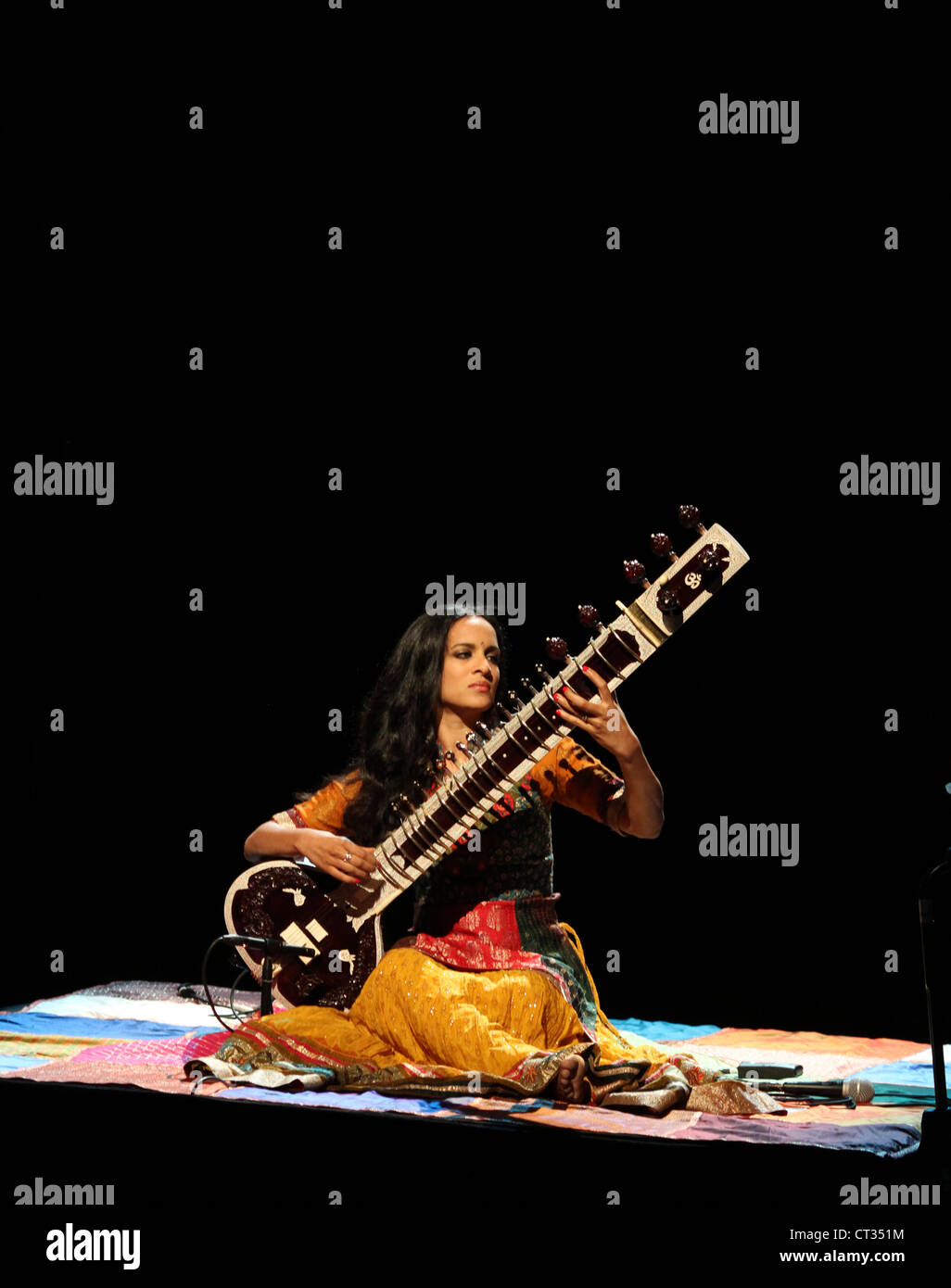 Anoushka Shankar, Sitar, im Konzert am Copenhagen Jazz Festival 2012 Stockfoto