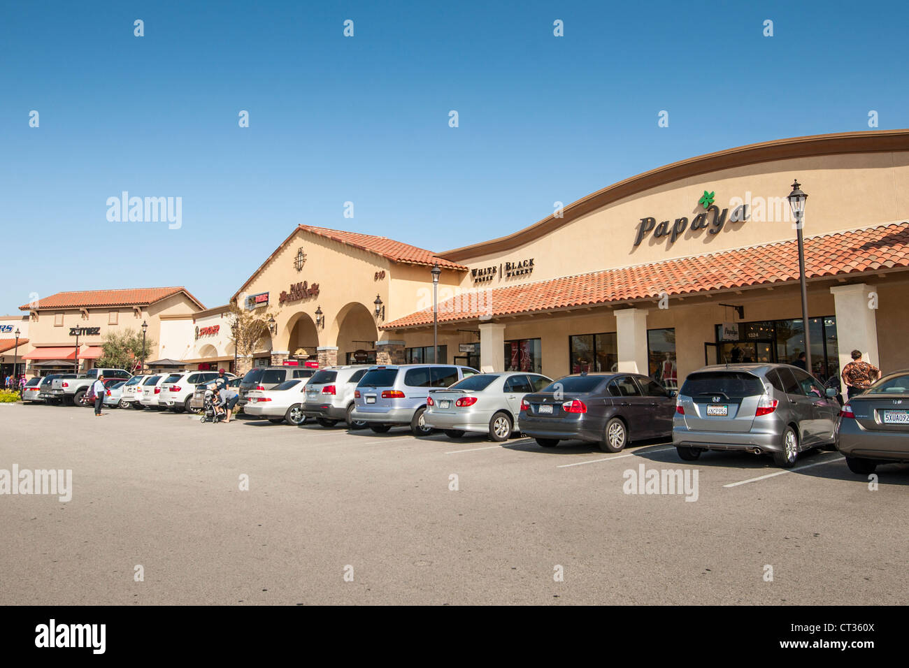 Läden in Camarillo Premium Outlets. Stockfoto