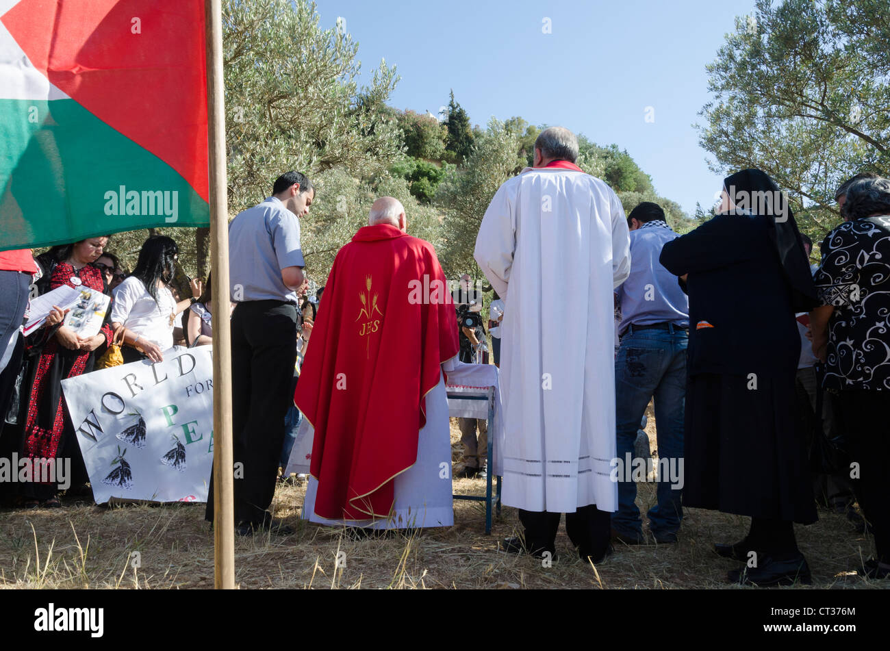 Unter freiem Himmel inspiriert die Freiheit führt das Volk von E. Delacroix auf der israelischen Sicherheitsmauer, Bethlehem, Palästinensische Autonomiebehörde Stockfoto