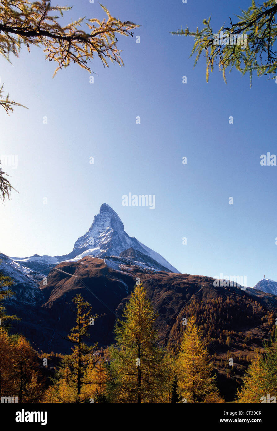 Europa Schweiz Zermatt Matterhorn Stockfoto