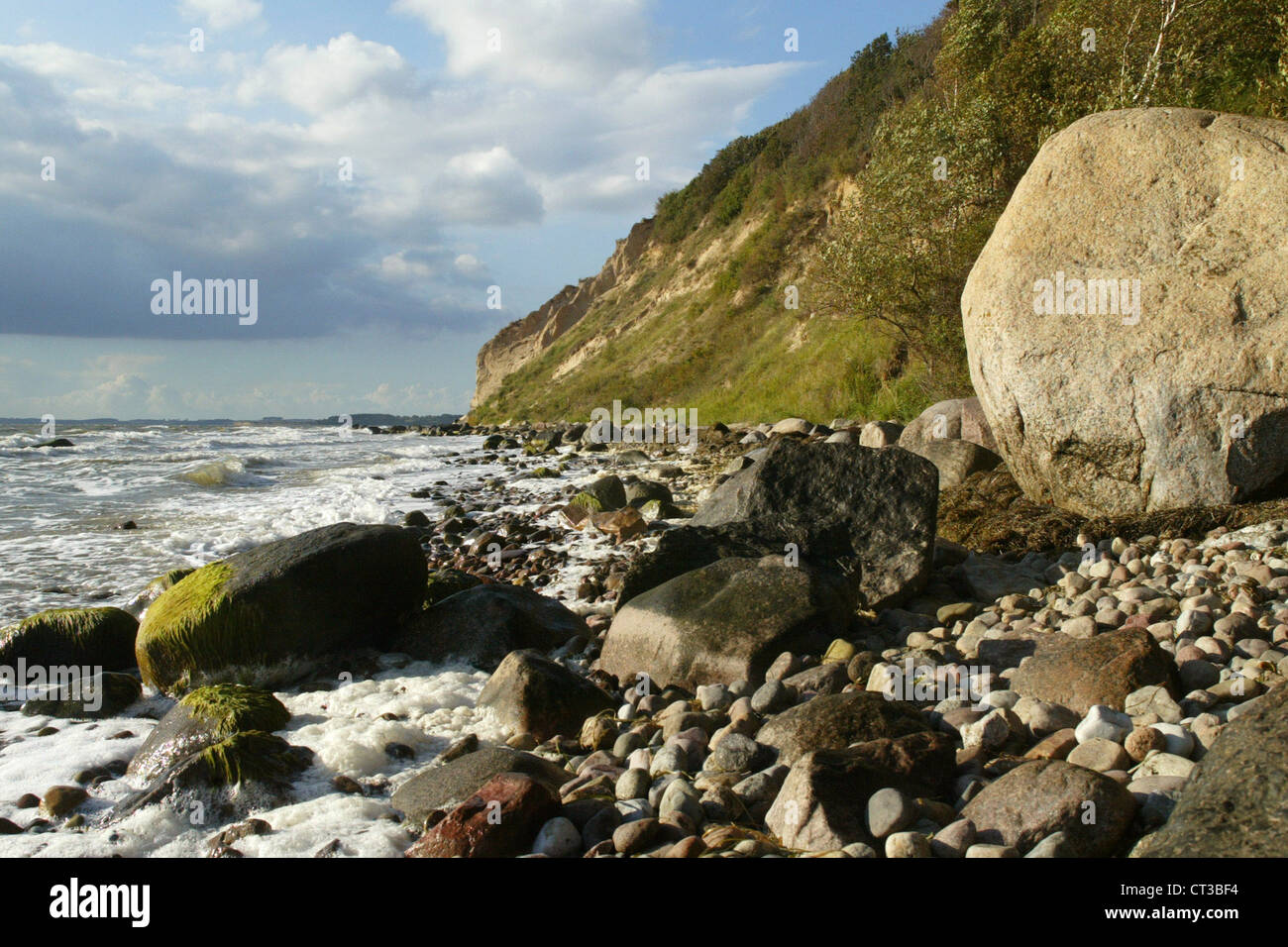 Rügen, stimmungsvolle Beleuchtung an der Ostsee bei Moenchgut Stockfoto