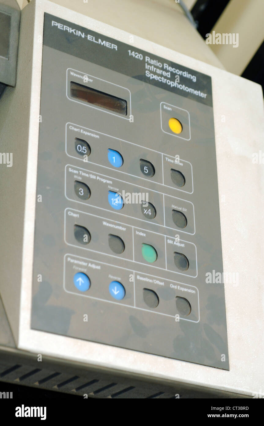 Spektralphotometer; verwendet, um die spektrale Dichte und Intensität des sichtbaren Lichtes zu messen. Stockfoto
