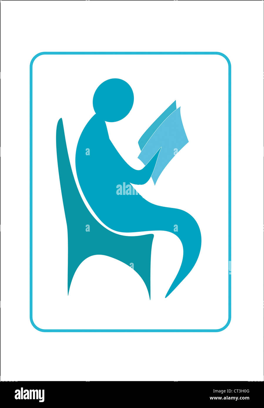 LESUNG, ILLUSTRATION Stockfoto