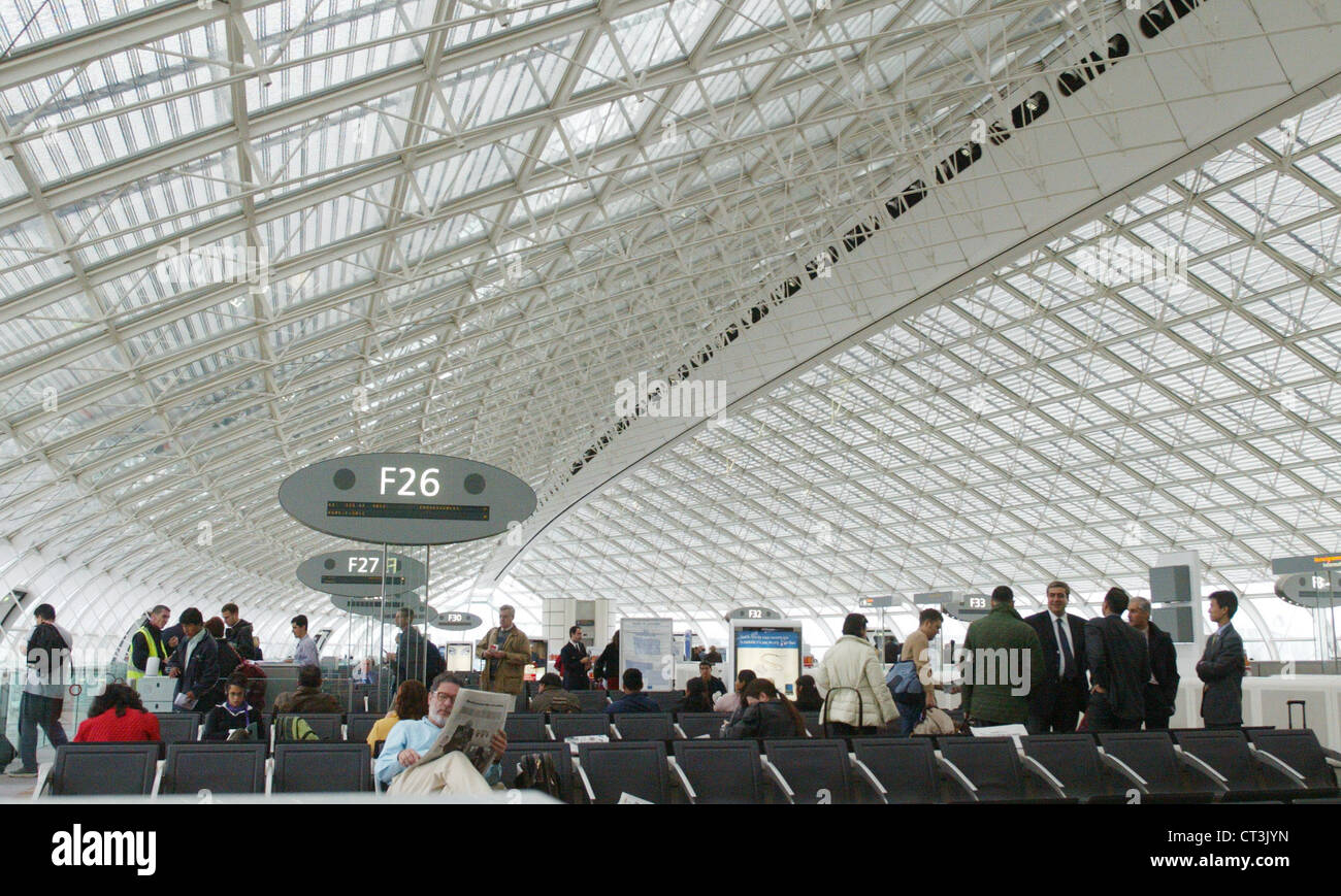 Paris, F-Terminal von Charles de Gaulle International Airport Stockfoto