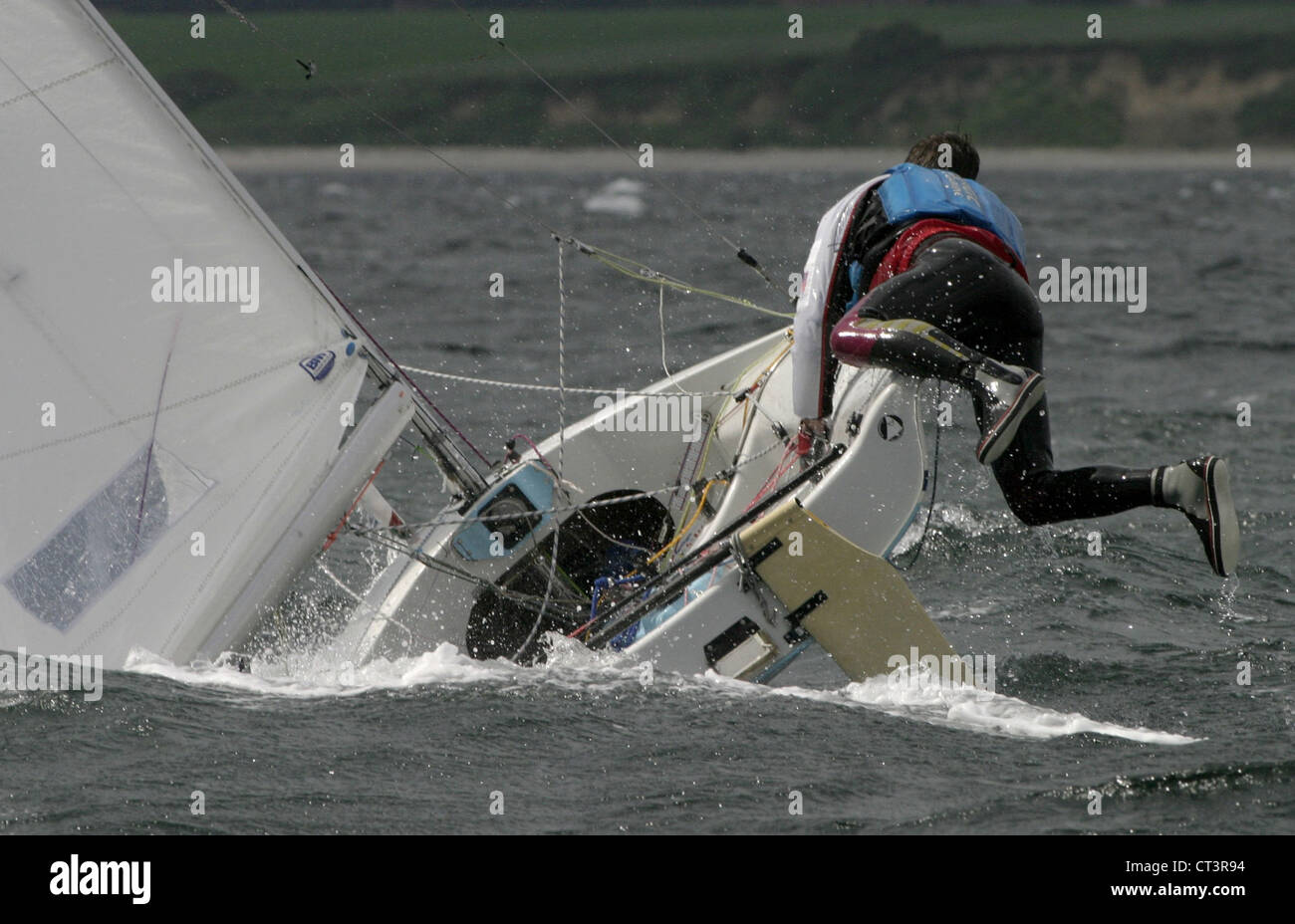 Kiel, Segeln im Sturm Stockfoto