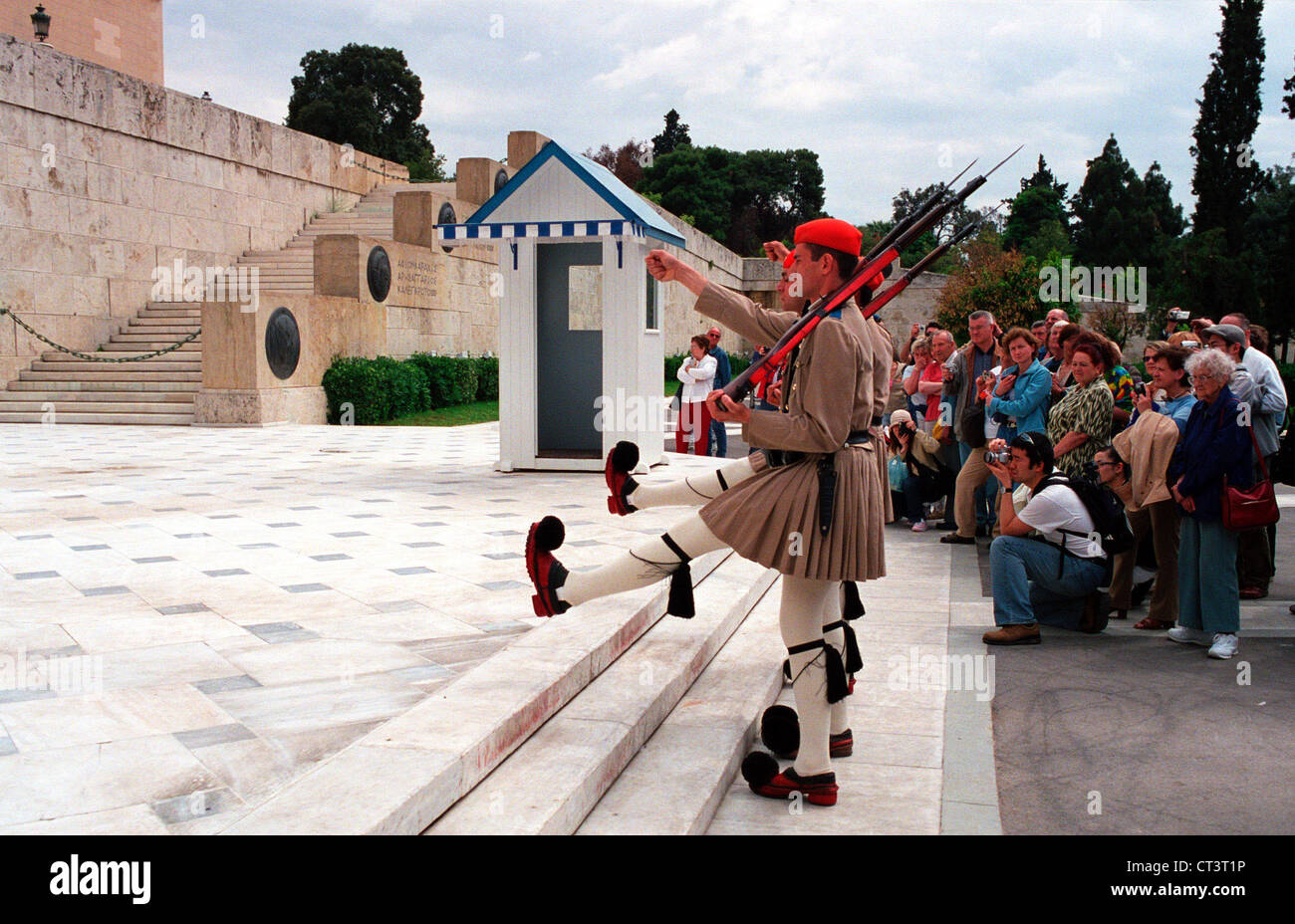 Athen, die Wachablösung vor dem Parlament in Athen Stockfoto