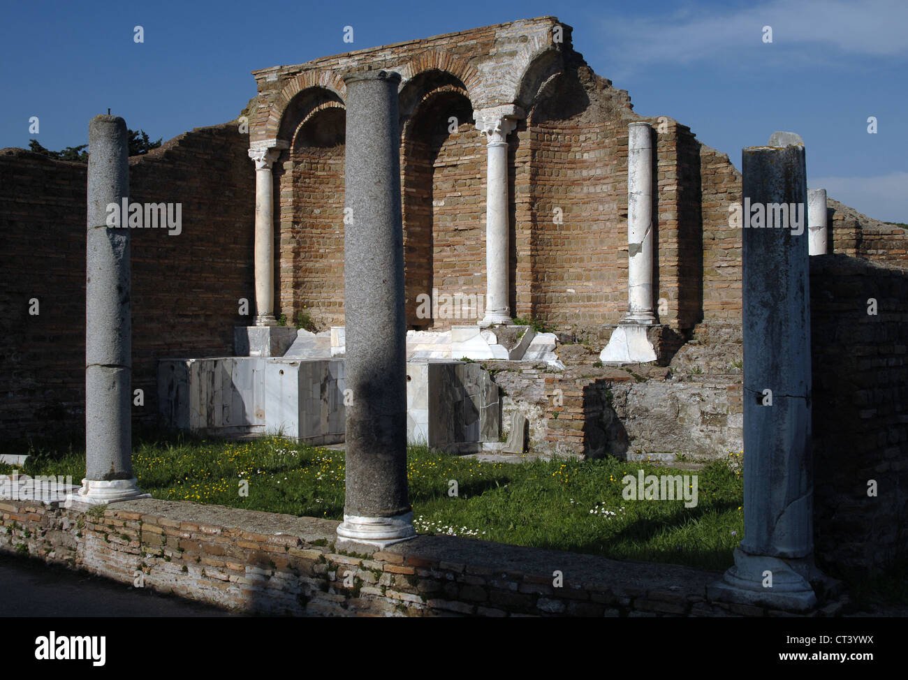 Ostia Antica. Haus von Amor und Psyche. 4. Jahrhundert n. Chr. Italien. Stockfoto