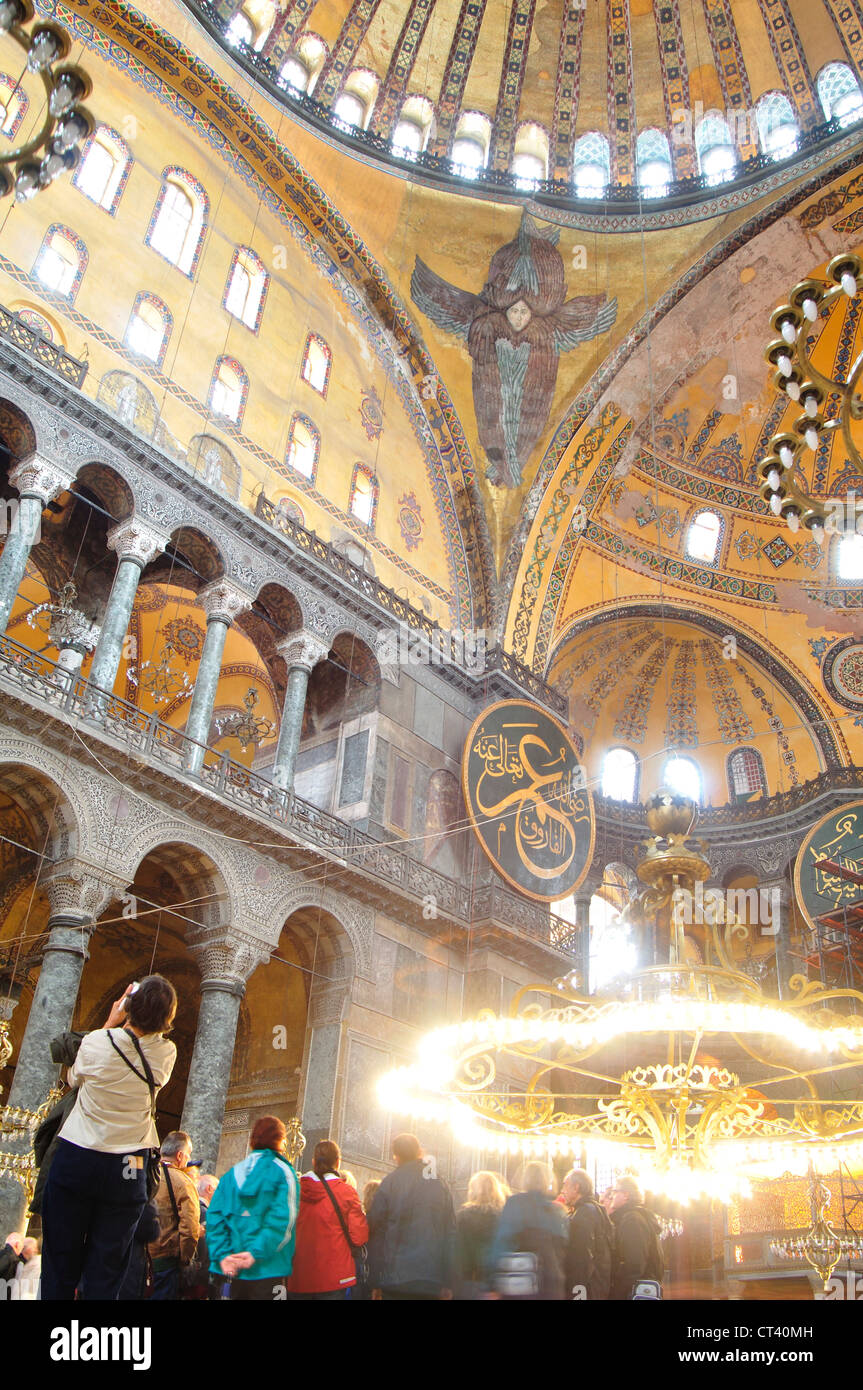 Türkei, Istanbul, Ayasofya Interior View Stockfoto