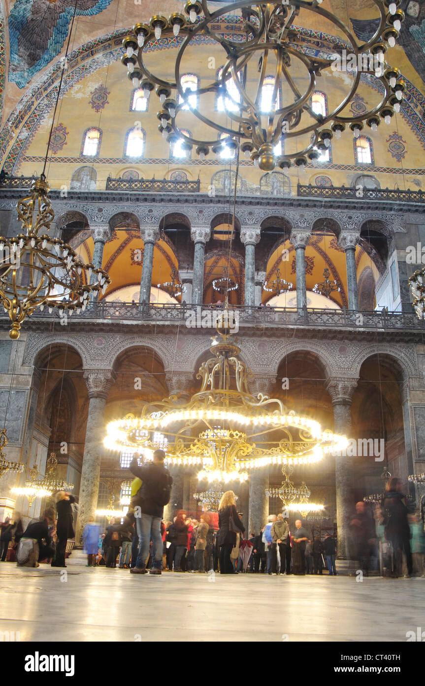 Türkei, Istanbul, Ayasofya Innenansicht Stockfoto