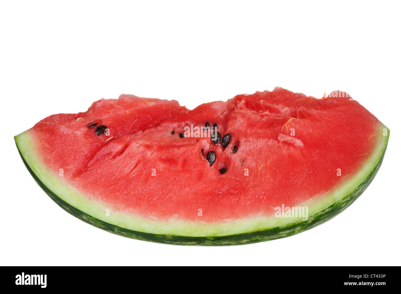 Scheibe Wassermelone isoliert auf weißem Hintergrund stock Foto Stockfoto