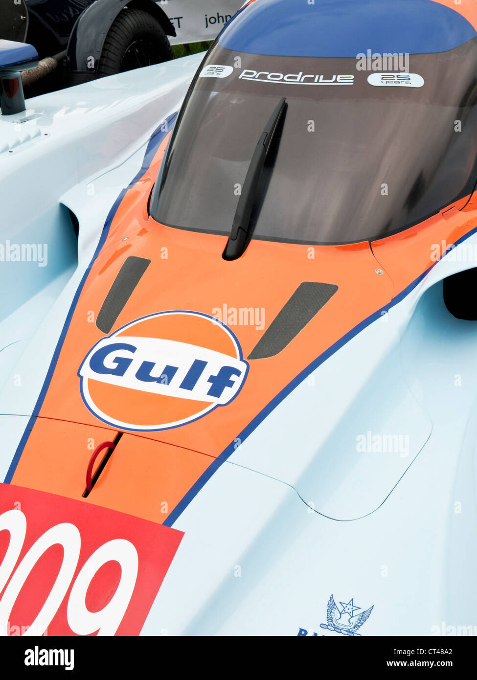 2009 gulf Racing Aston Martin LMP1 auf der Chelsea Legenden Automobilmesse, 2010 Stockfoto