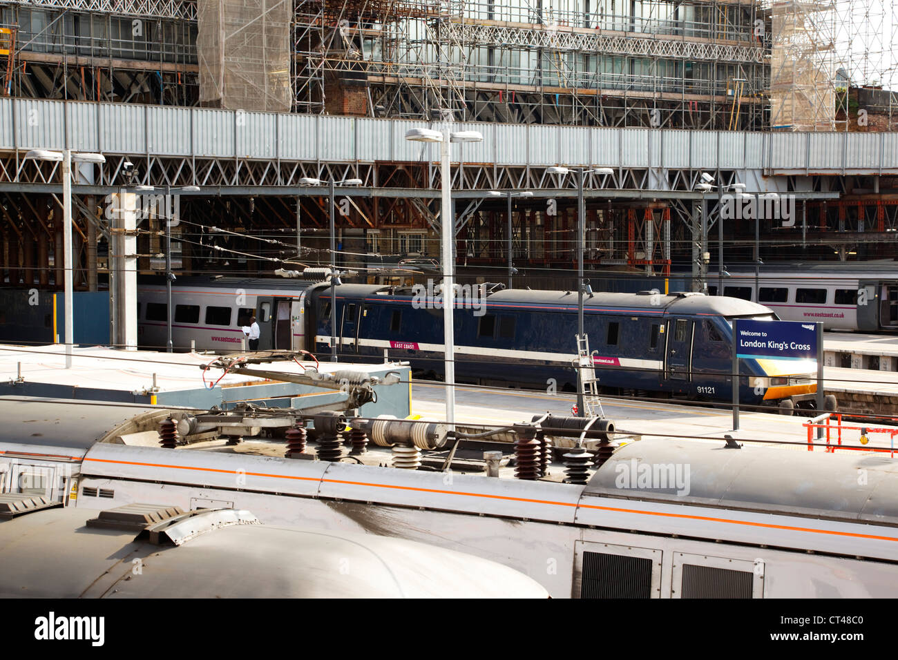 Kings Cross Station Ansatz. Stockfoto