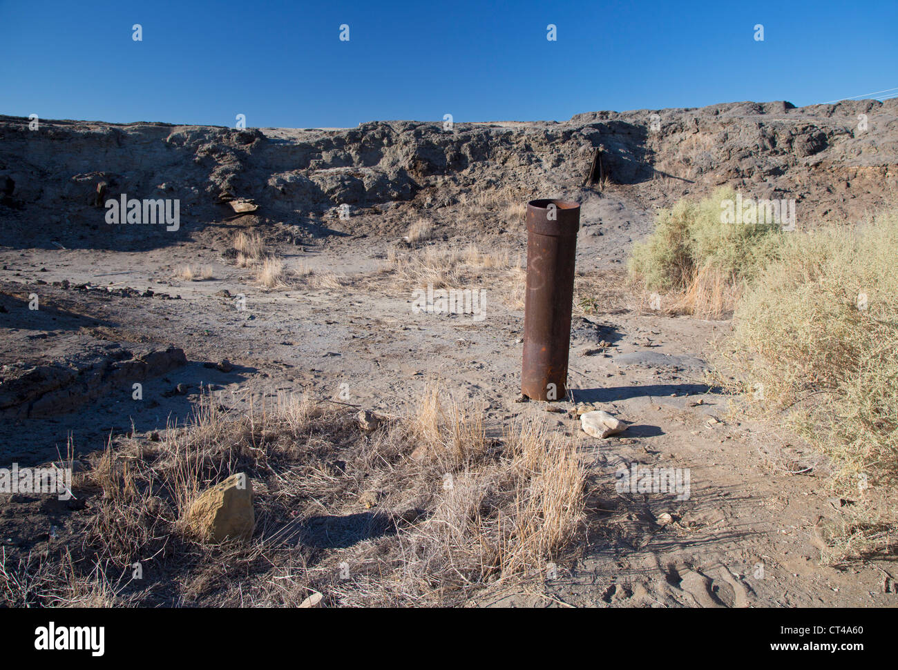 Die Website der Lakeview Gusher #1, die weltweit größte versehentliche Ölpest. Stockfoto