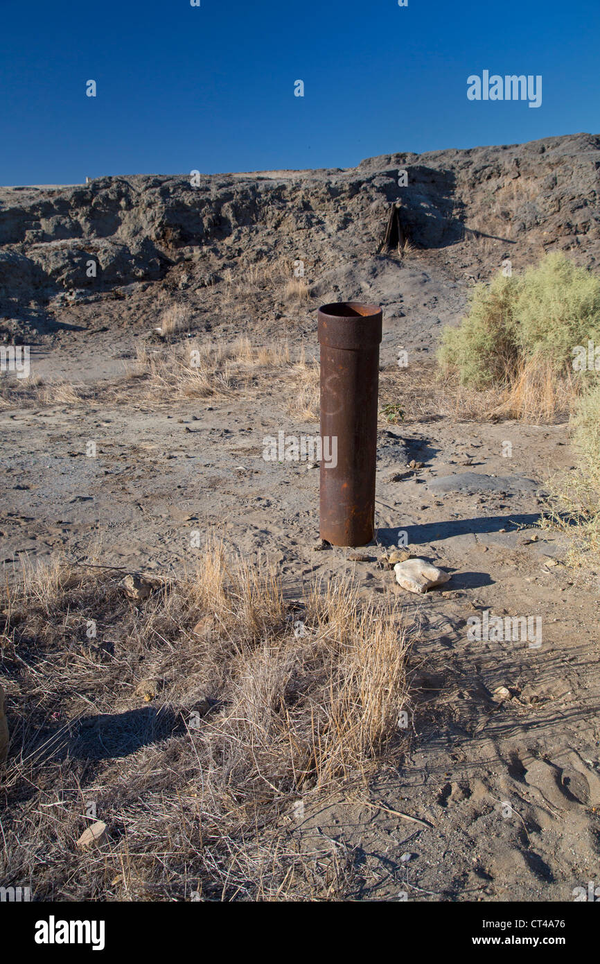 Die Website der Lakeview Gusher #1, die weltweit größte versehentliche Ölpest. Stockfoto