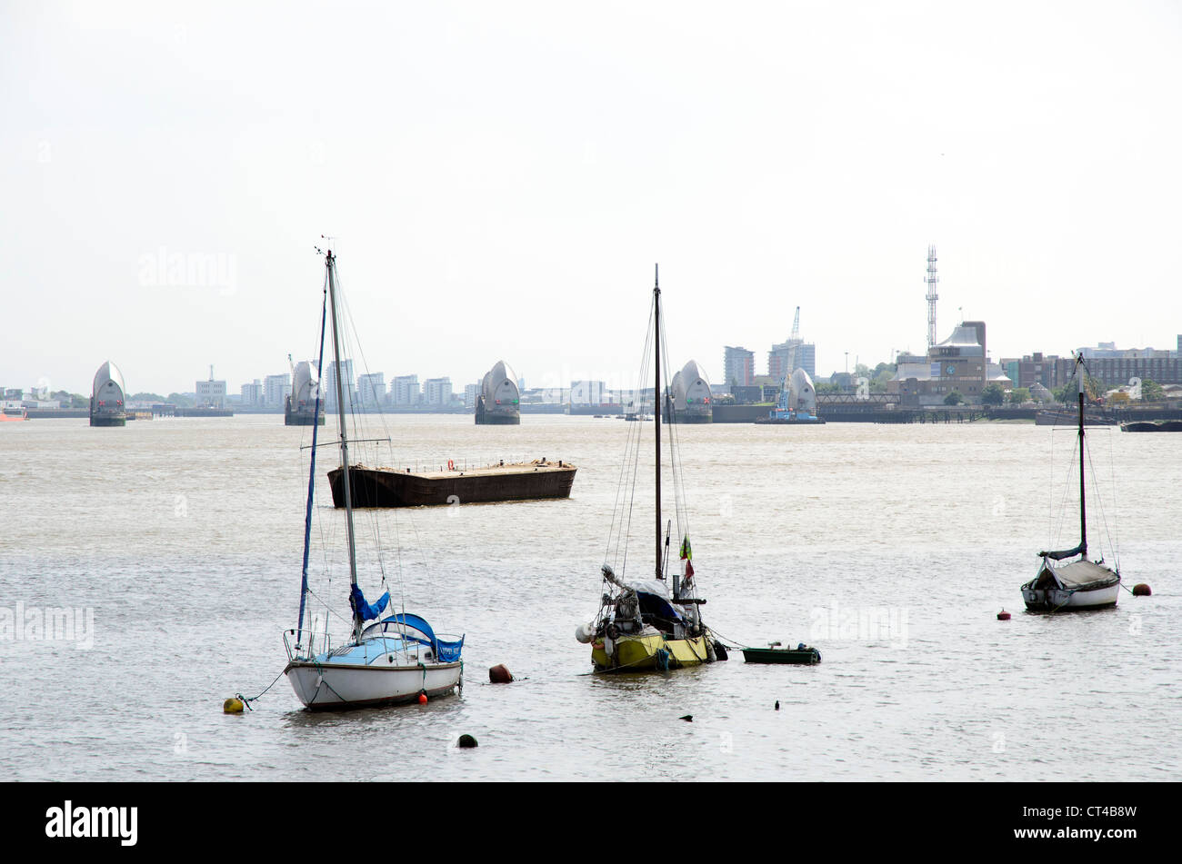 Thames beweglichen Sperrwerks - London, England Stockfoto