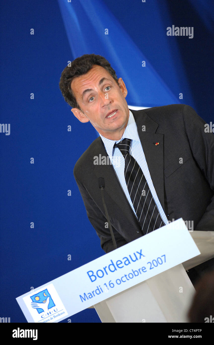 NICOLAS SARKOZY Stockfoto