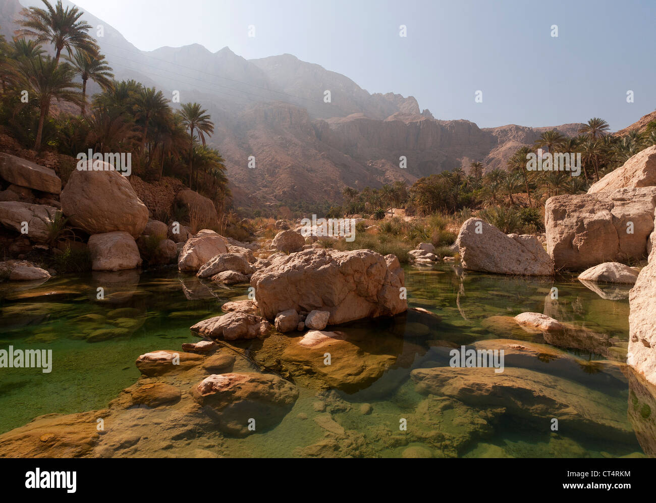 Elk207-2035 Oman, Ostküste, Wadi Tiwi, Canyon-Landschaft Stockfoto