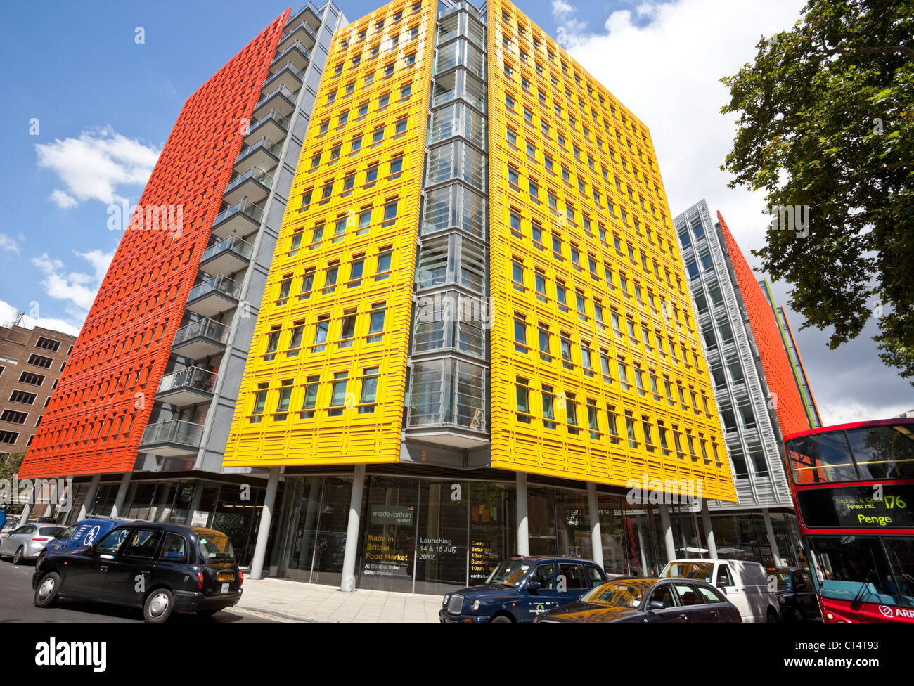 Central Saint Giles Entwicklung, St. Giles High Street, Central London, England, UK Stockfoto