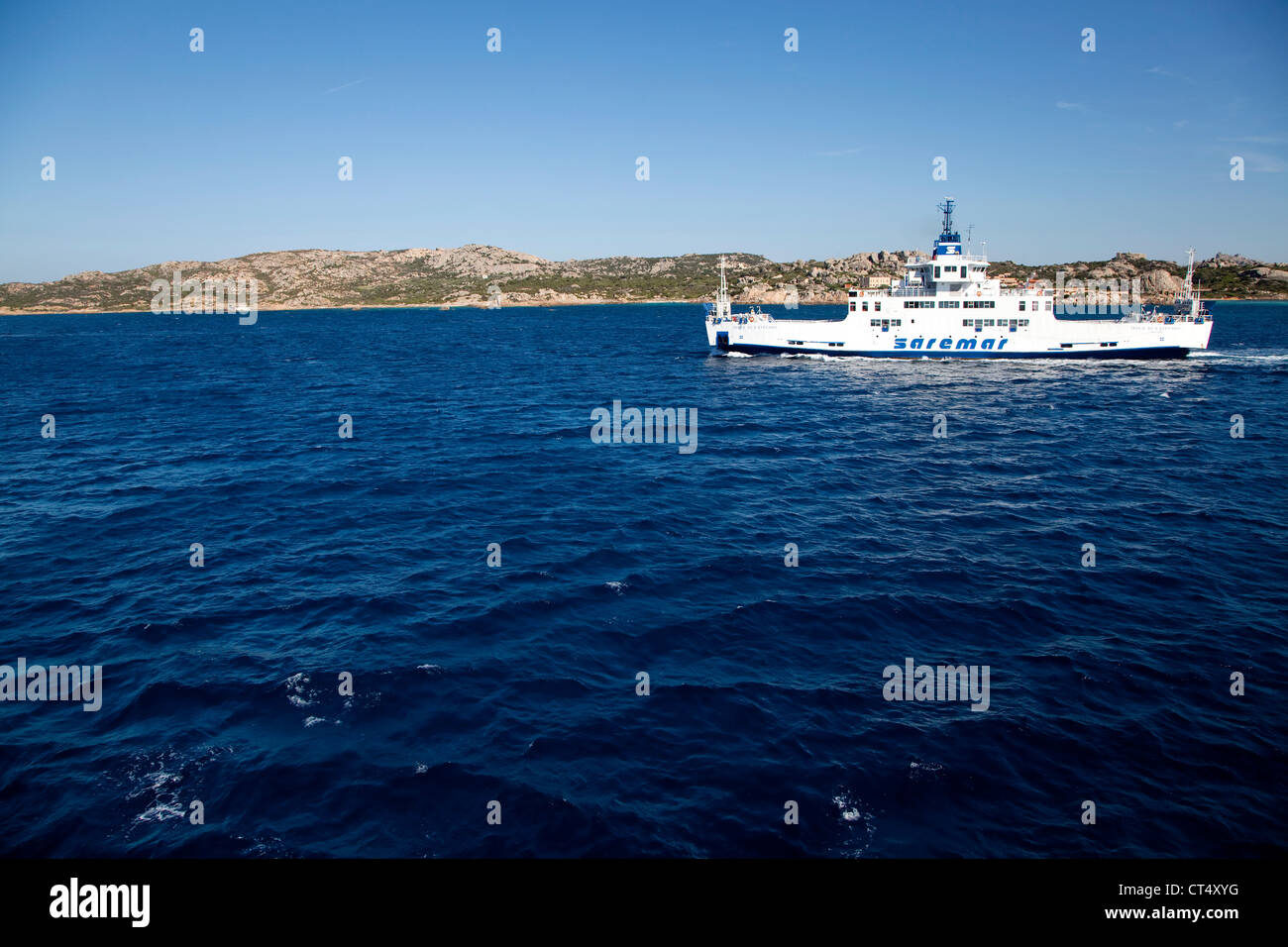 Fährverbindung von der touristischen Stadt von Palau, La Maddalena, Sardinien, Italien, Sardinien, Italien Stockfoto