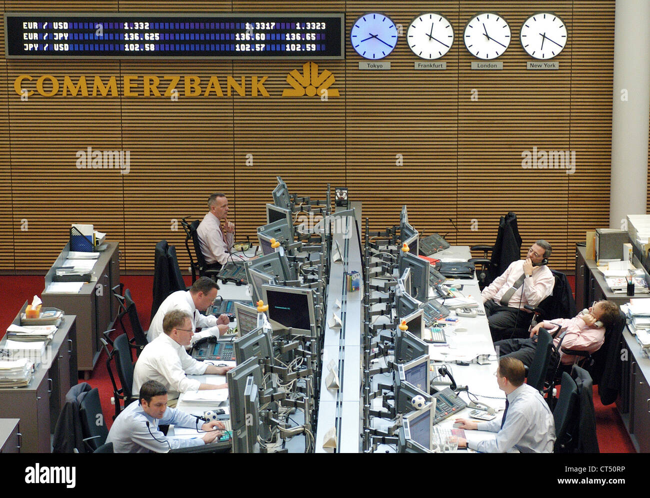Haendlersaal Commerzbank in Frankfurt / Main Stockfoto