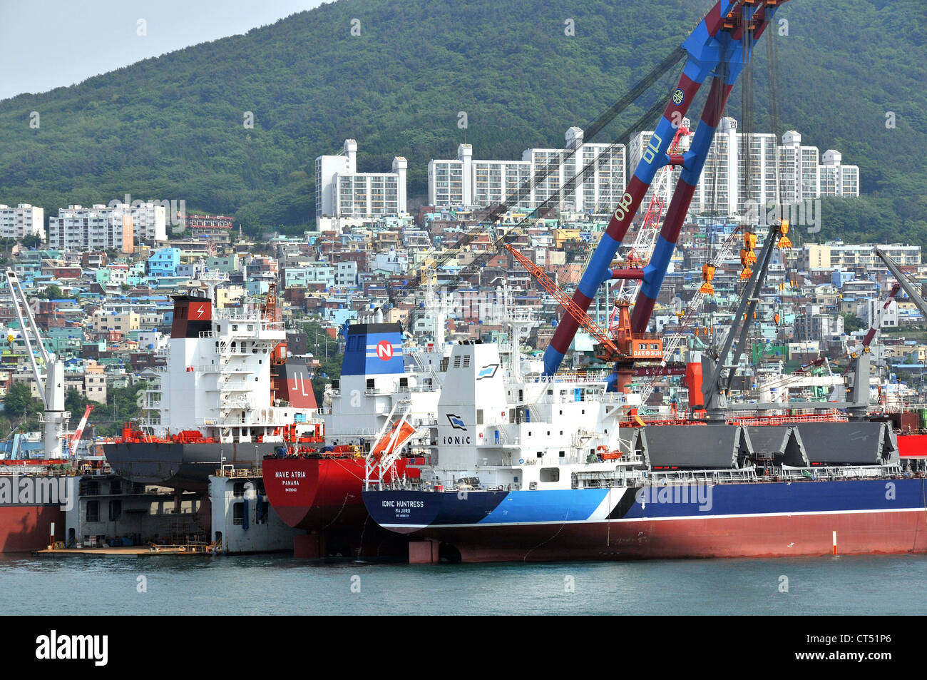 Werft Busan Südkorea Asien Stockfoto