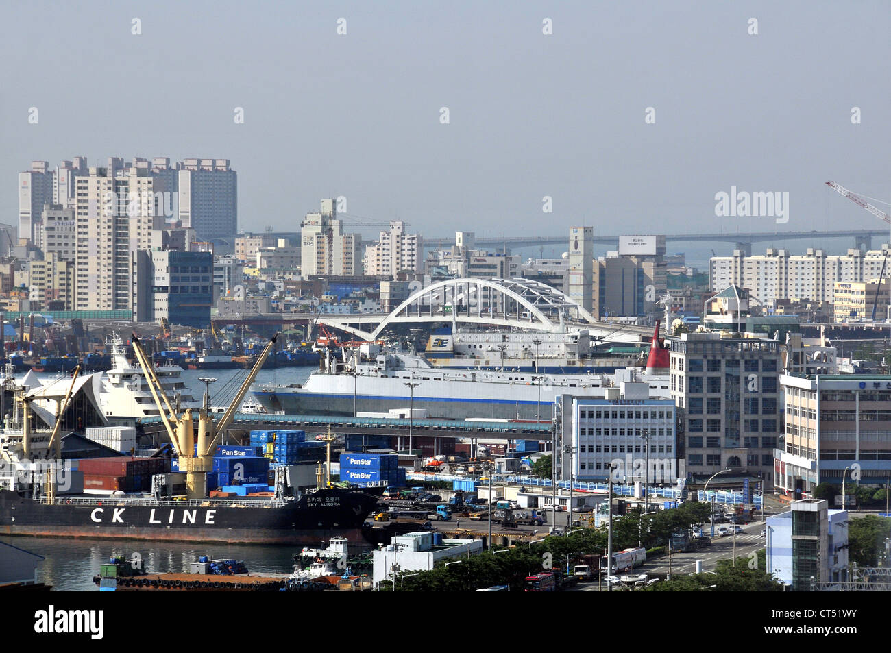 Hafen Busan Südkorea Asien Stockfoto