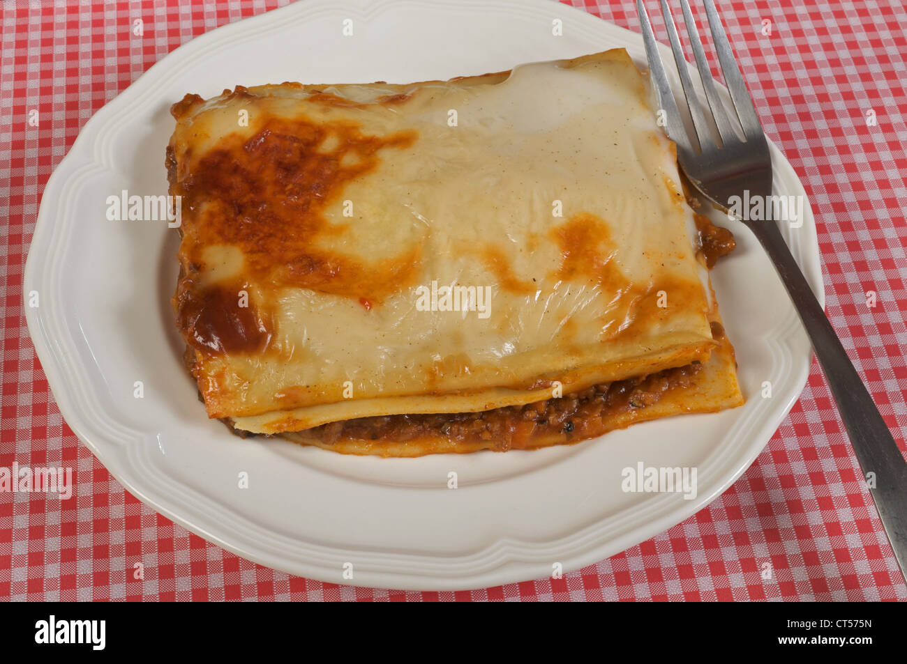 Sainsbury kalorienarme Fleisch lasagne Stockfoto